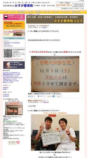 大阪市此花区の整骨院サイトへのWordpressによるブログ機能追加の写真1