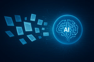 AIで原稿を作成するイメージ